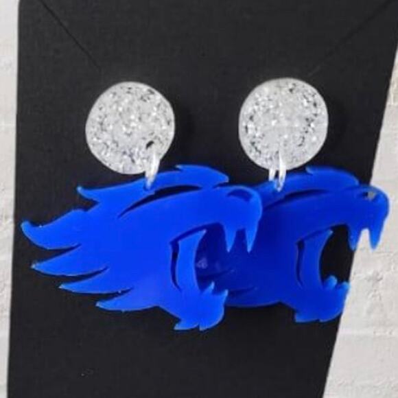 UK Kentucky Wildcats Acrylic Earrings - Picture 1 of 2